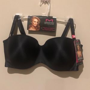 Black Maidenform Strapless Extra Coverage Bra NWT